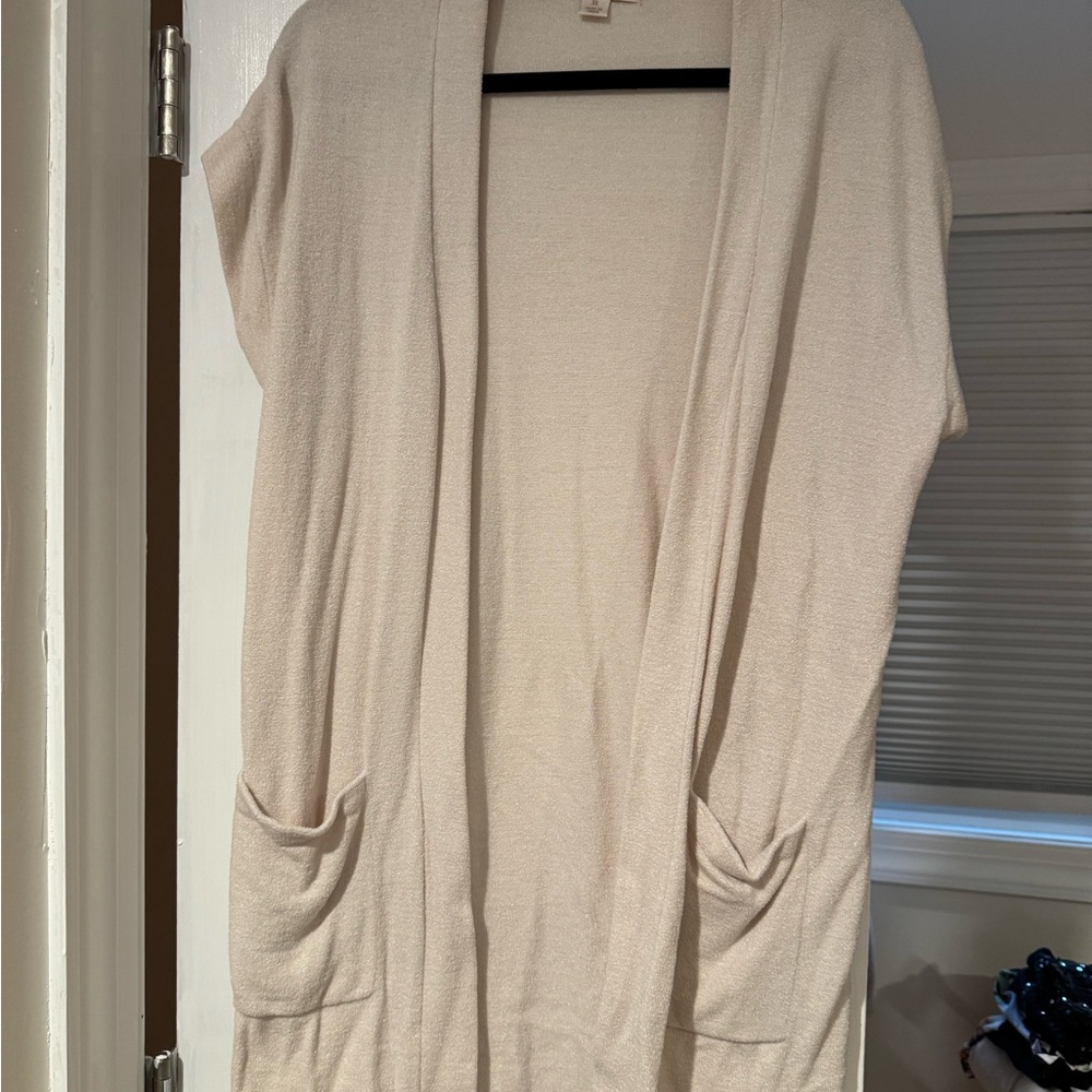 Barefoot Dreams Cream Open Cardigan